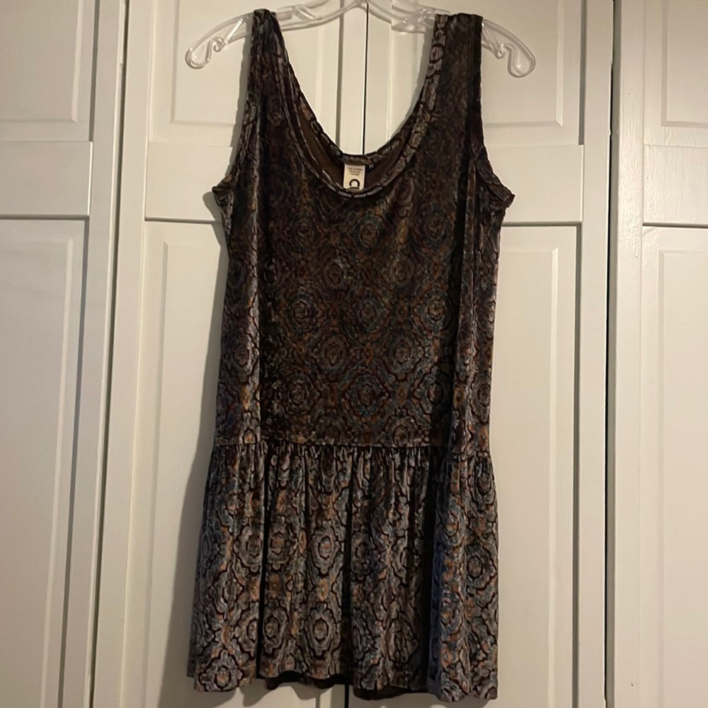 urban outfitters velvet burn out mini dress/tunic